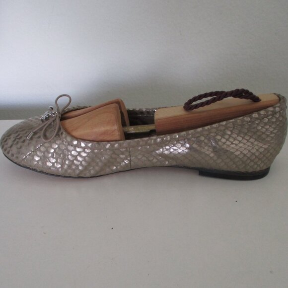 Sam Edelman "Felicia" Womens Bronze Faux Snakeskin Leather Ballet Flat-Size 6.5M - Picture 4 of 7